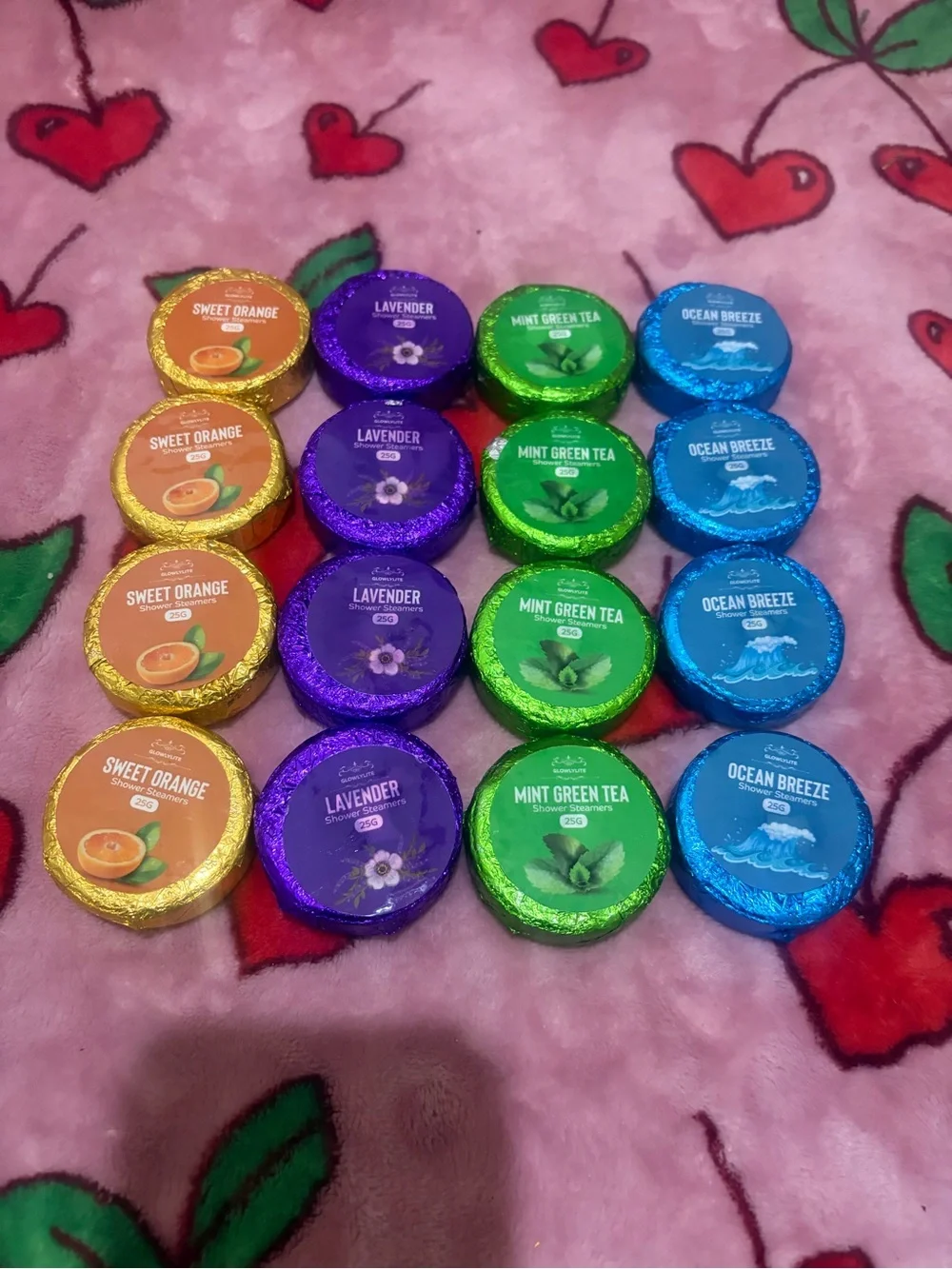 16 piece Glowlylite Aromatherapy Essential Oil Shower Steamers